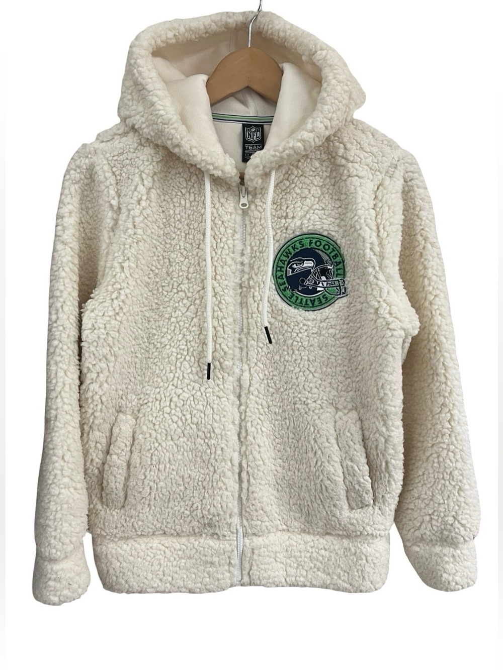 NFL Apparel Seattle Seahawks Women’s Sherpa Full-Zip Embroidered S Jacket Cozy - Picture 4 of 13
